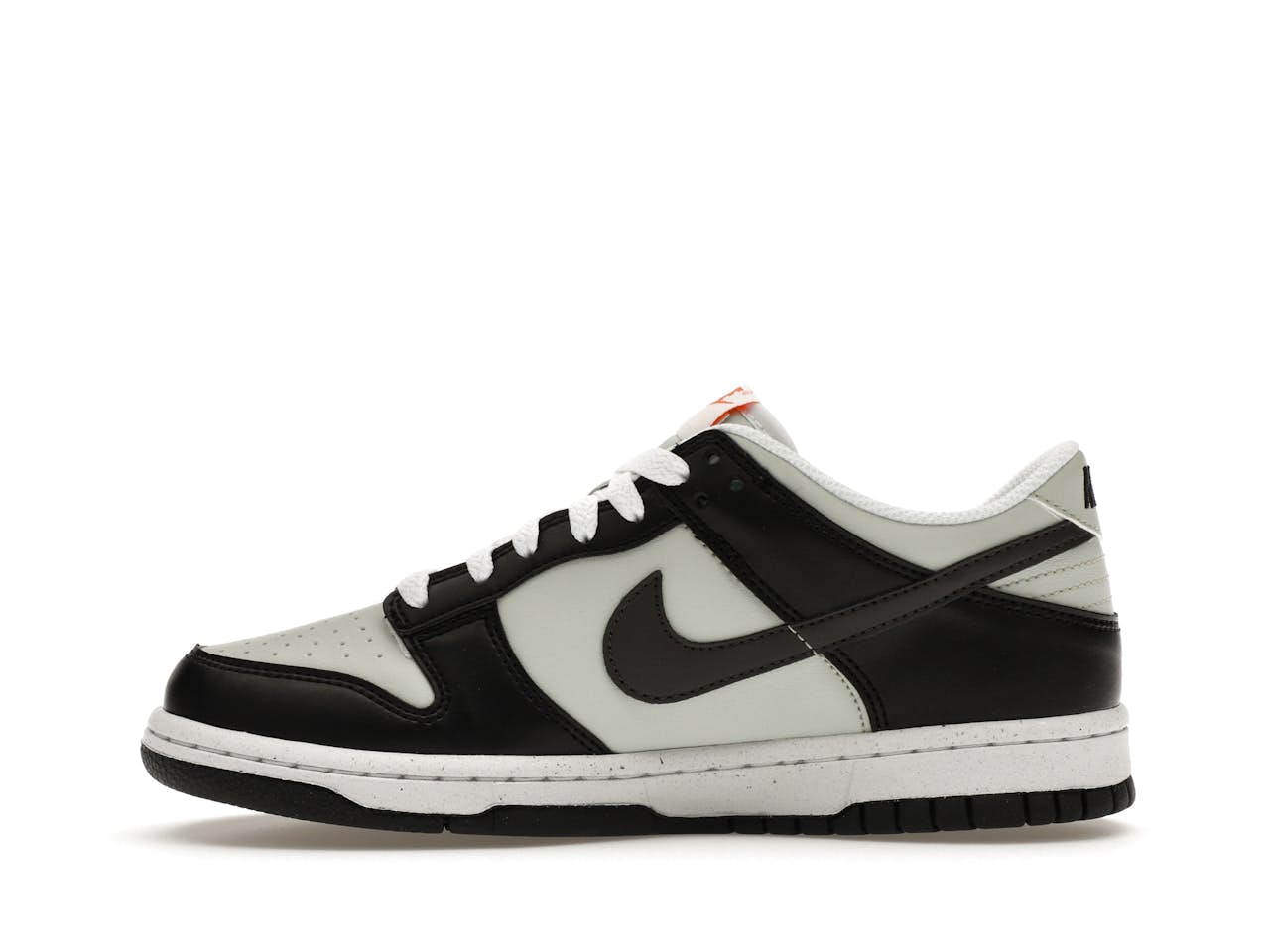 Nike Dunk Low - Black Bright Mandarin Mini Swoosh