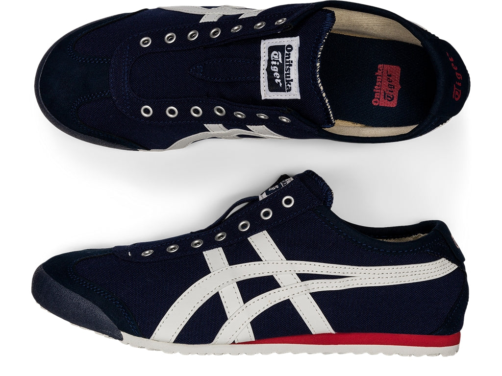 onitsuka tiger mexico 66 slip-on - navy off-white red