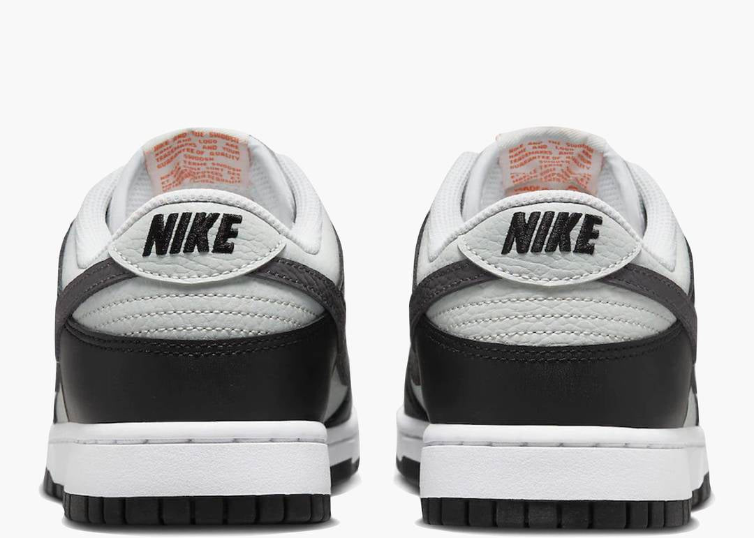 Nike Dunk Low - Black Bright Mandarin Mini Swoosh